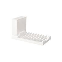 Plastic Foldable Dish Drying Rack 2 IN 1 Large Capacity Utensils Drainer Racks  Kitchen Tableware Storage Rack Organization white