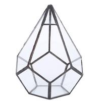 Stylish Geometric Shape Flowerpot Glass Plant Planter Succulent Plants Container Decoration