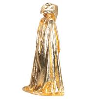 Hooded Cloak Medieval Witch Robe Cape Floor-length Halloween Costume AVE auksinė
