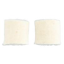 2Pcs Drum Pedal Beater Felt Pads Replacement for Bass Mallet Hammer Head Percussion Accessory White white