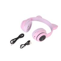 Bluetooth Katės Ausų Ausinės HiFi Stereo Integruotas Mikrofonas Palaiko Atminties Kortelę Linijinis Įėjimas Belaidės Ausinės