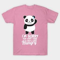 T Shirt Women Im Sorry For What I Said Funny Panda Gift Harajuku Print Kawaii Tshirt Summer Short Sleeve Female T-Shirt Top Tee S rožinė