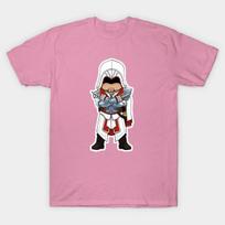 T Shirt Women Roman Assassin Harajuku Print Kawaii Tshirt Summer Short Sleeve Female T-Shirt Top Tee S rožinė