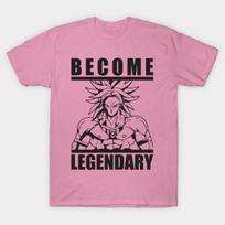 T Shirt Women Become Legendary Broly Harajuku Print Kawaii Tshirt Summer Short Sleeve Female T-Shirt Top Tee S rožinė