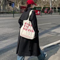 Spring And Summer Lazy Season Tote Letter Bag Shoulder Canvas Class College Student Commuting Tote Bag balta