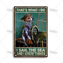 Artisian Job Vintage Metal Poster Sailor Metal Sign Sailing Rusty Decorative Tin Plaque Wall Decor Garage Bar Pub Club Kitchen 7.8x11.8inch