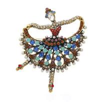 Ballet Girl Cartoon Brooch - Cute Pin for Bags & Scarves