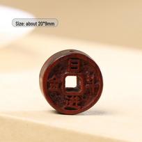 Agarwood Carvings: Daily Fortune Copper Coin Pendants, Braided Rope, DIY Chinese Style Bracelets, Keychain Accessories rožinis miškas