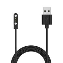 2 kontaktų USB greito įkrovimo laidas su magnetiniu tvirtinimu, saugi jungtis, nešiojamas, skirtas OnePlus Nord išmaniajam laikrodžiui black