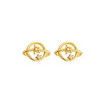 Happy Planet Earrings Star Hollow Earrings Temperament Niche Design Earrings Women's New Style