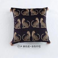 Amerikietiško prabangaus stiliaus leopardas auksinė kutų pagalvės užvalkalas dekoratyvinis namų pagalvės užvalkalas bohemiškas lovai svetainei sofai pagalvės užvalkalai Pillow Case