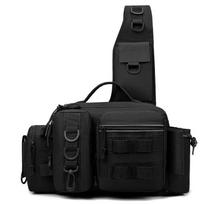 Men Fishing Tackle Bag Single Shoulder Crossbody Tactical Bags Waist Pack Fish Lures Gear Utility Storage Fishing Box Chest Bag juoda
