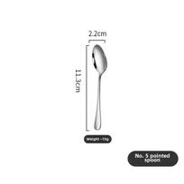 Stainless Steel Western Steak Tableware Set - Knife, Fork, Spoon - High-End Hotel Dessert and Coffee Utensils