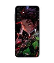 Case - Maniacase - Samsung Galaxy A16 - Silicone - Black - Demon Slayer Tanjiro Kamado juoda