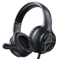 Skirta Ps4 Ps5 Xbox nešiojamam kompiuteriui PC žaidimų ausinės 3,5 mm laidinės žaidimų ausinės Stereo žemųjų dažnių žaidimų ausinių LED foninis apšvietimas su mikrofonu juoda