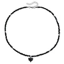 Elegant Handmade Seed Bead Choker with Vibranting Love Pendant Portable Gifts for Trendy Women Ladies Daily Use juoda