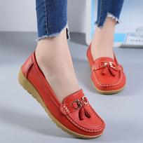 Women Shoes Loafers for Ballet Slip on Flats Women Casual Moccasins Sneakers  Flat Shoes for Women Casual Shoes 35 raudona