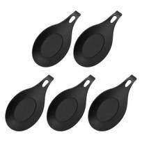 5Pcs Silicone Spoon Rest Holder Heat-Resistant Spoon Holder Multi-Use Fruit Tray Snack Dish Kitchen Utensils Organizer juoda