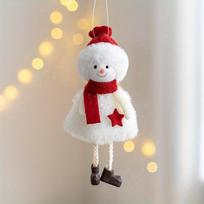 Angelo lėlė Kalėdiniai papuošimai Linksmų Kalėdų dekoracijos namams Girlianda Kalėdinės eglutės dekoras Kalėdos Naujieji metai Snowman white