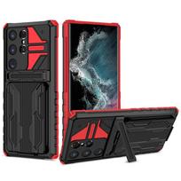 For Samsung Galaxy S23 Plus S23 Ultra Case ShockProof KickStand Phone Case For Galaxy S23Plus S23Ultra Card Slot Back Cover For SAM S23 Plus gray