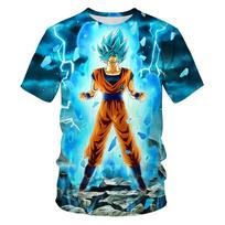 Anime Dragon Ball Son Goku 3D spausdinti vaikų marškinėliai Vasaros mados laisvalaikio marškinėliai berniukui mergaitei Unisex vaikiški drabužiai marškinėlių viršūnės L