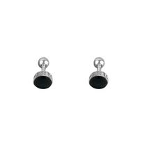 Simple Six-character Mantra Screw Earrings for Women Versatile High-end Niche Design Earrings