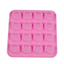 Kiaulės formos šokolado forma, torto dekoravimas, silikoninė, želė, saldainių, ledo forma pink