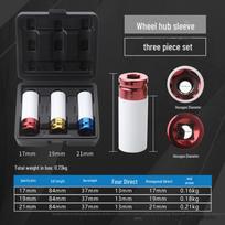 3-Piece Colored Wheel Rim Protection Sleeve Tool Set