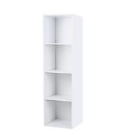 4 Shelf Bookcase Storage Bookshelf Wood Furniture Adjustable Book Shelving