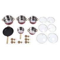 Thick Stainless Steel Cookware Set Multifunctional Frying Pans Milk Pans Saucepans Set Kitchen L