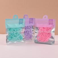 New Macaron Color Office Suit: High-Value, Labor-Saving Binding and Paper Clip Set with Long Tail Design Sakura Pink