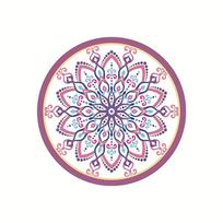 1 placemat, round western placemat, pvc flower placemat, simple table mat, thermal insulation mat, non-slip and waterproof coaster A pink