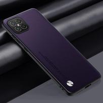 Luxury PU Leather Case For Honor X8 4G Back Cover Matte Silicone Shockproof Full Protection Phone Case For HonorX8 4G Coque For Honor X8 4G violetinė