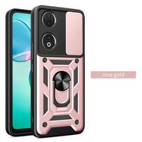 Armor Case For Honor 90 Smart Honor 70 Lite Cover Lens Protection With Ring Magnetic Holder Coque Fundas For Honor 90 Smart rožinio aukso spalvos