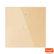 Melery Light Switch Wifi Smart Tuya Touch Sensor Glass Panel Lamp Interruptor EU Square Remote Control by Alexa Dot Google Home beige