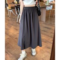 Female Fashion Versatile Wide Leg Slacks Women Baggy High Waisted Designer Pants Lady Comfortable A-line Summer Trousers S tamsiai pilka spalva