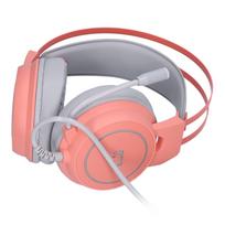 Gaming Headset Wired Comfortable Surround Stereo Sound RGB Headphone with Omnidirectional rožinė