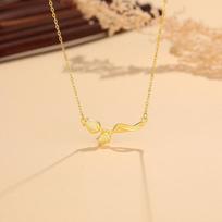 Tulip Necklace with Ins Style and Elegant Girl's Hundred Towers Fashion Design Sense Collar Chain beige