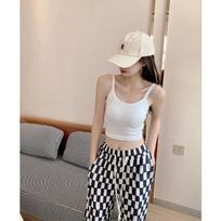 Hong Kong Taste New Sexy Cross Inside A Small Vest Women Wear Suspenders Solid Color Back Sports with Chest Pad One size