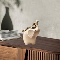 Elephant Figurine TV Stand Decor Portable Craft Collectible Decoration Statue Ornament for Bedroom