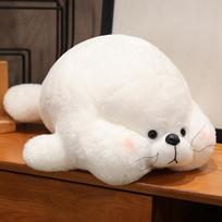 Funny Soft Potato Seal Sea Lion Plush Toy Throw Pillow Lying Cute Fur Dog Waist on The Sofa Display A Boy and Girl Holiday Gift 28CM balta