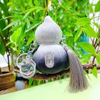 Taurus Style Gourd Plush Keychain Pendant - Cute Buddhist Ornament Gift Basic
