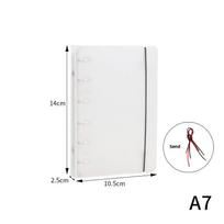 Transparent Frosted Strap Binder Folder (A4/B5/A5/A6/A7) with Logo Printing Option white