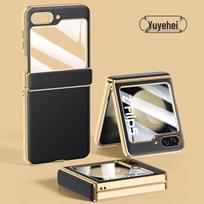 Electroplated Leather Anti-Fall Case for Samsung Z Flip6/5