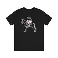230 Gsm 100% Cotton Knights Templar T Shirt Knights Templar Symbol Two Templars On One Horse XXS juoda