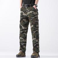 Men's Fashion Camouflage Overalls: New Loose-Fit Outdoor Breathable Military-Style Casual Pants 36