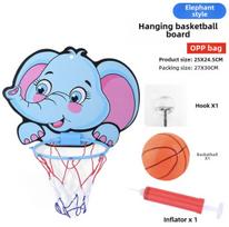 Children's Wall-Mounted Basketball Hoop Toy for Boys (Ages 1-3), Indoor Use blue