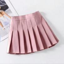 Girls' Pleated JK Skirt for Primary School - White, Short, and Perfect for Autumn & Spring Size 140 (fits around 130cm height)
