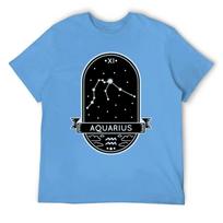 Crewneck Aquarius Twelve Constellation (2) T-shirt  Motion Top Tee Novelty Humor Graphic Home Eur Size S smėlis