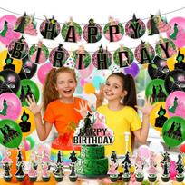 Magical Witch Birthday Decoration Flag Set Witch Birthday Theme Party Decoration Set One Size
